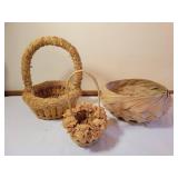 Three Handmade Baskets