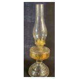 Amber Glass Kerosene Oil Lamp