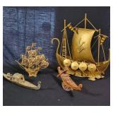 Four Decorative Ship Models
