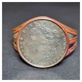 Native American Bracelet w/ 1880 Coin