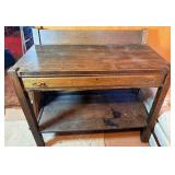 Vtg Wooden Table with Drawer