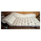 Vtg Tufted Chaise Lounge Sofa