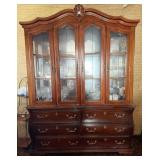 Vtg Bassett China Cabinet Hutch
