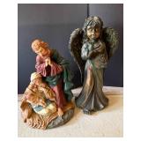 Vtg Sculptures of Angel and Holy Family