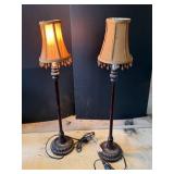 Vtg Wooden Table Lamps