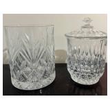 2pc Crystal Glass Jars ï¿½ 1 Lidded