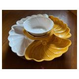 Vtg Ceramic Divided Dish Set