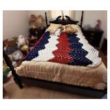 Vtg Carved Wooden Bed Frame Full size