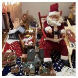 Christmas Decor With Santa And Houses