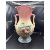 Pink and Blue Hull Pottery Vase