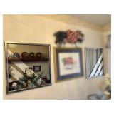 Two Beveled Decorative Wall Mirrors