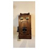 Wall-Mounted Wooden Telephone Replica