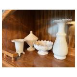 Fenton-Style Milk Glass Pieces