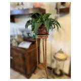 Wood Plant Stand with Twisted Legs