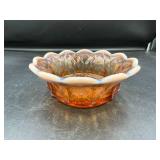 Fenton Carnival Glass Bowl with Scalloped Rim