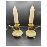 Italian Alabaster Candle Holders