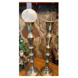 Two Brass Candlestick Holders