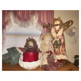 Decorative Dolls and Red Candle Set