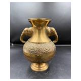 Brass Vase with Elephant Handles