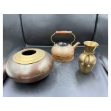 Three Brass and Metal Decorative Pieces