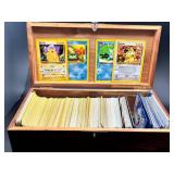 Wooden Storage Box With Pokemon Card Collection