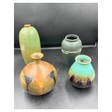 Four Ceramic Vases, Mixed Designs