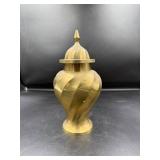 Brass Swirled Decorative Lidded Jar