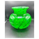 Handmade Green Glass Vase by Alicja