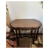 Wooden Side Table with Ornate Detailing