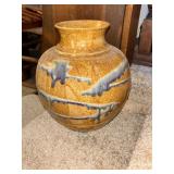 Handcrafted Ceramic Vase with Drip Glaze