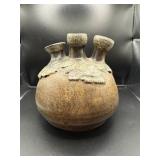 Handcrafted Multi-Spout Ceramic Vase