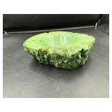 Green Malachite Bowl with Natural Edges