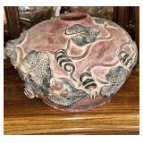 Handcrafted Vase with Leaf Motif