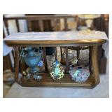Wood and Glass Accent Display Table