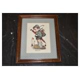 Vtg Handmade Hummel Cross Stitch