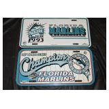 Pair of Florida Marlins Plastic Plates