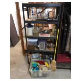 Metal Shelf With Household Items