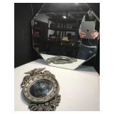 Two Mirrors Including Ornate Eagle Design