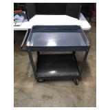 Gray Metal Work Cart With Wheels