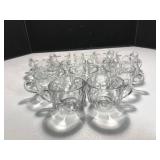 14 Clear Glass Tea Cups