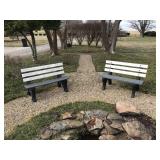 Two Polymer Park Benches