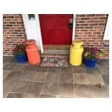Painted Milk Jugs and Planters