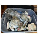 Box of Plates, Kitchen Items, and More