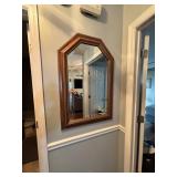 Wood-Framed Octagonal Wall Mirror