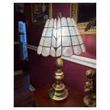 Brass Table Lamp with Capiz Shell Shade