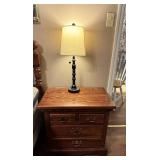 Colonial Pine Table With Lamp Set