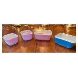 Vintage Pyrex Refrigerator Dishes with Lids