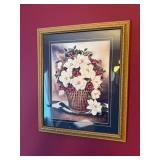 Floral Print in Ornate Gold Frame
