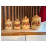 4 Portuguese Ceramic Canisters