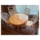 Dining Table with Three Chairs, Wooden